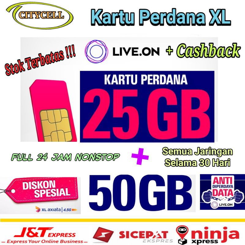 Perdana XL Live On 76GB Full 24 Jam Promo