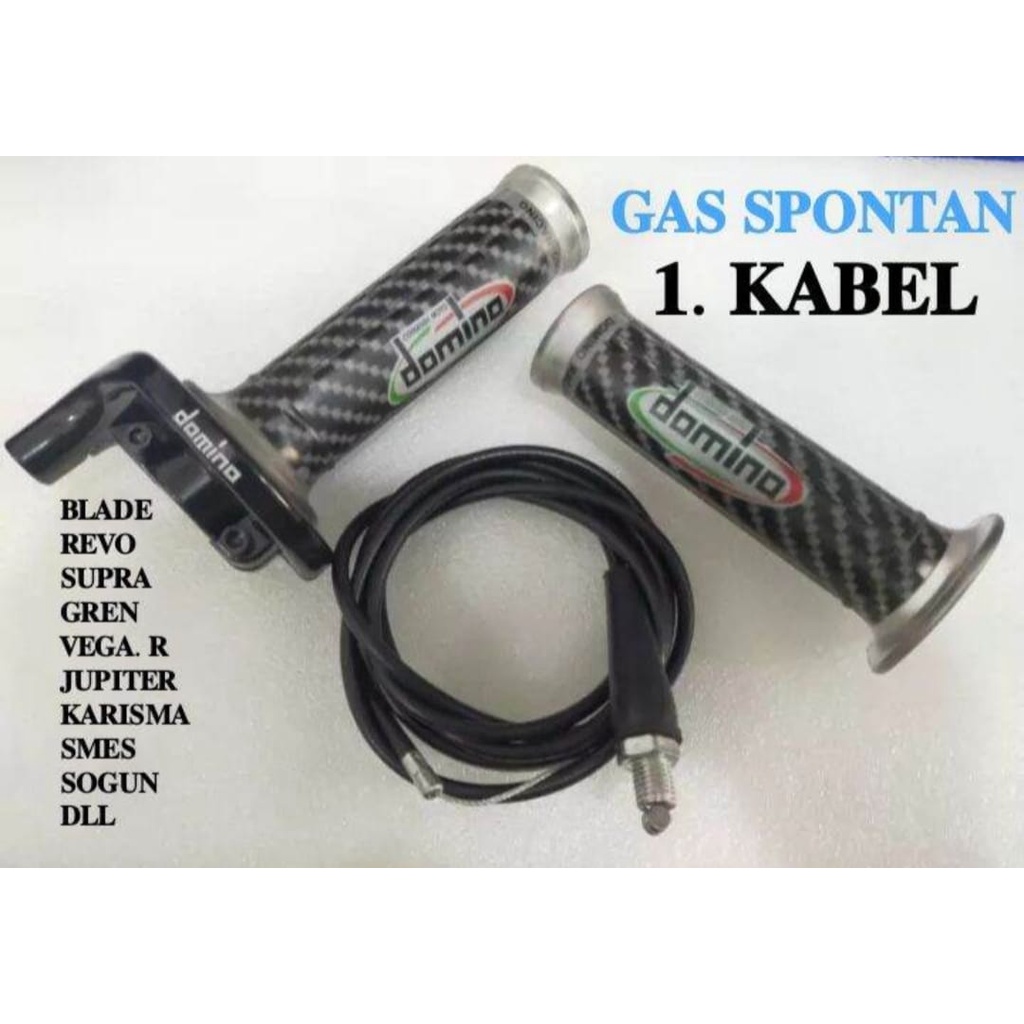 (promo paket gas spontan+grip karbon) GAS SPONTAN 1 KABEL.UNTUK MOTOR VEGA/JUPITER/REVO/BLADE/SUPRA/KHARISMA/SHOGUN/F1ZR