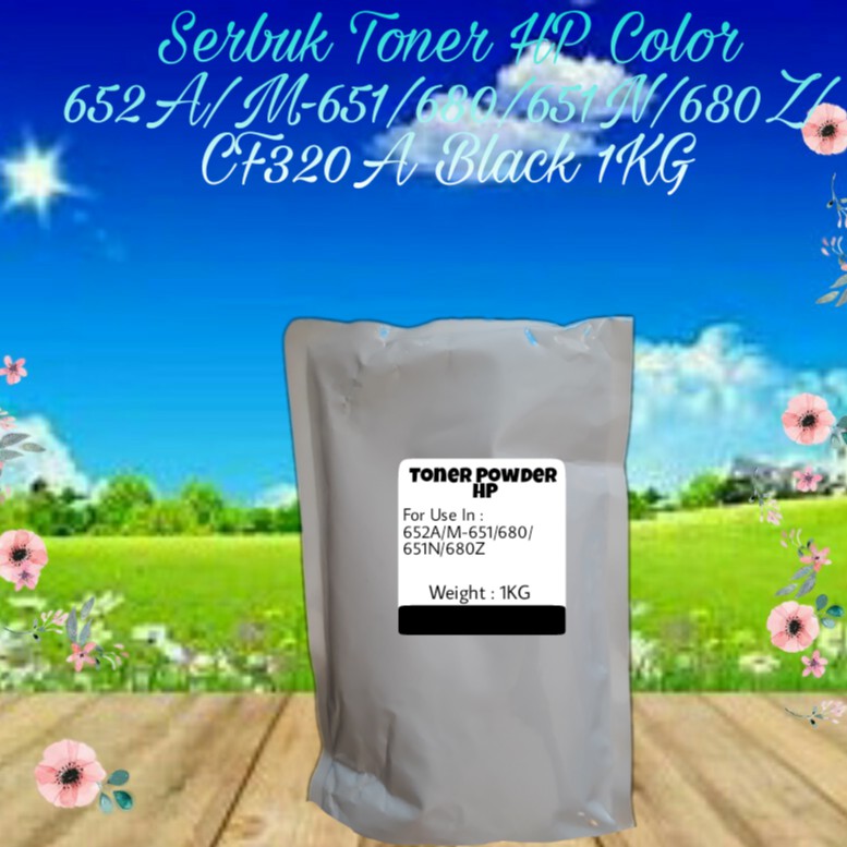 Serbuk Toner Color HP 652A M651 M680 M651N M680Z M651DN M651XH M 651 680 CF320A Black 1kg