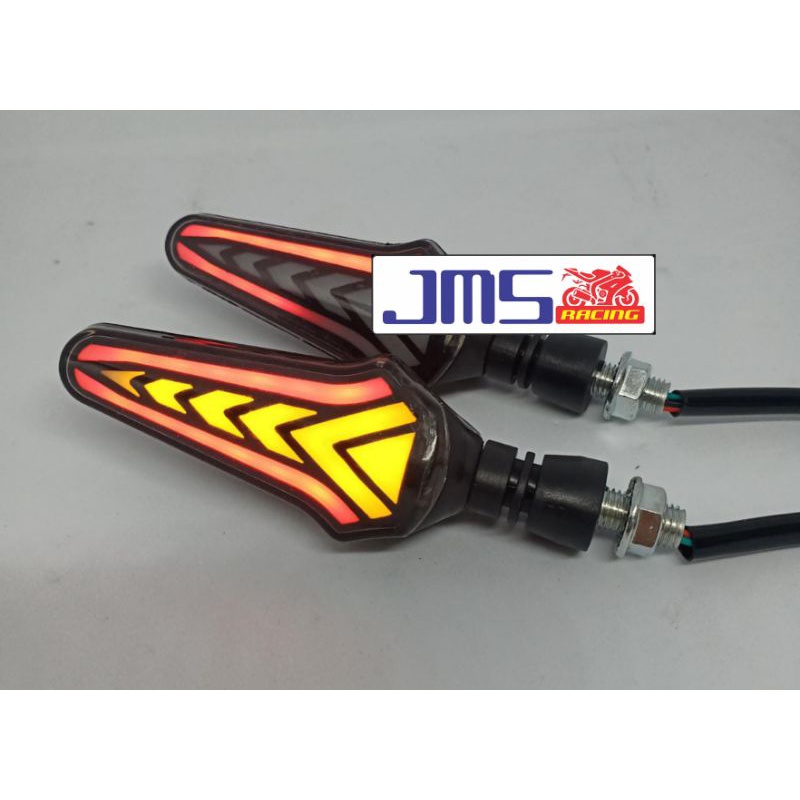 lampu sen riting led merah biru putih plus sen running d289 crf klx wr155 vixion vario cb r15 ninja gsx