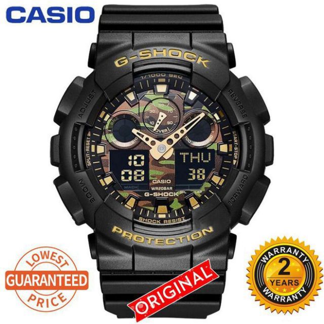 Jam Tangan Pria Cowok Dewasa G-Shock GA110GA-110 Men Sport Watch Quartz Movement Dual Time Display 200M Water Resistant Shockproof and Waterproof World Time LED Auto Light Sports Wrist Watches