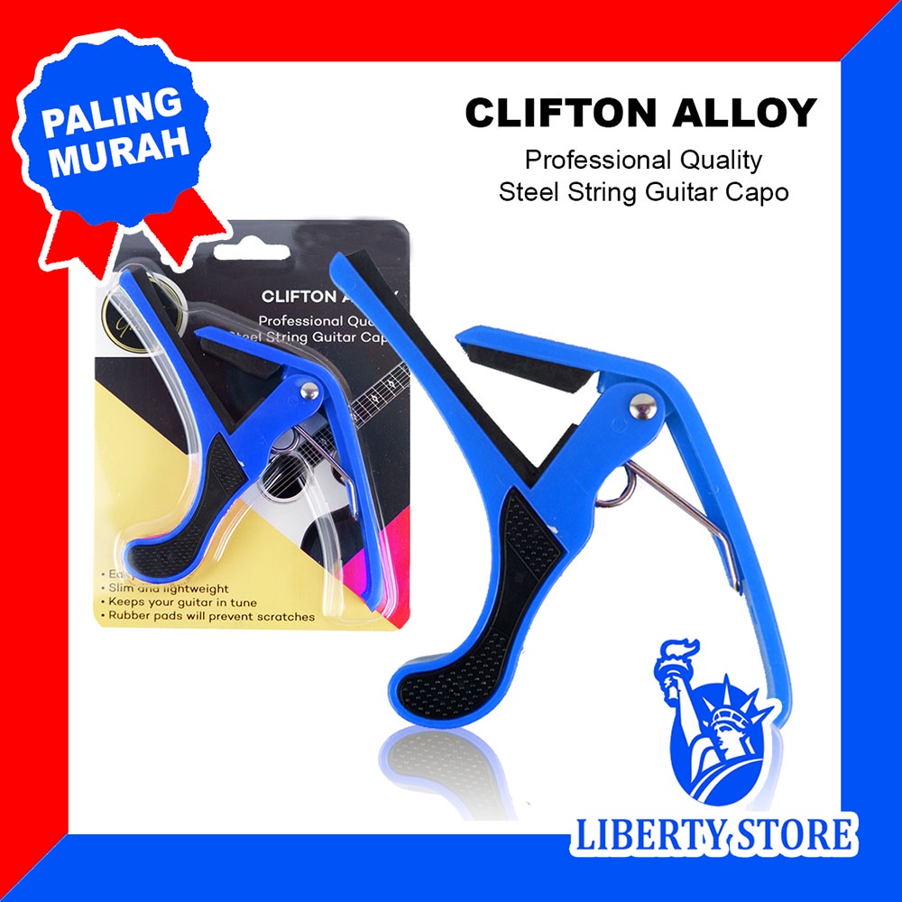 Alat Penjepit Senar Gitar Capo Clifton Alloy Plastik