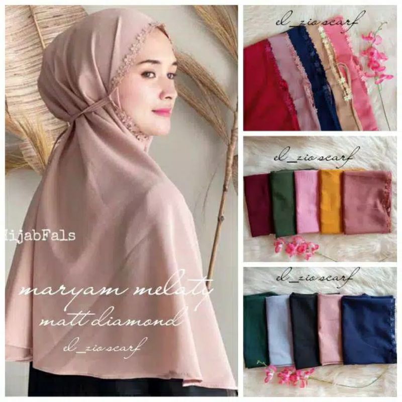 Hijab Instan Bergo Renda Melati SIZE L