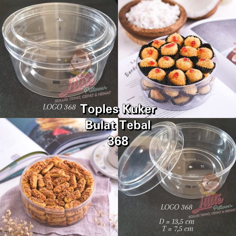 Toples Logo 368 - Toples tabung Kue Kering - Toples Jar Makanan