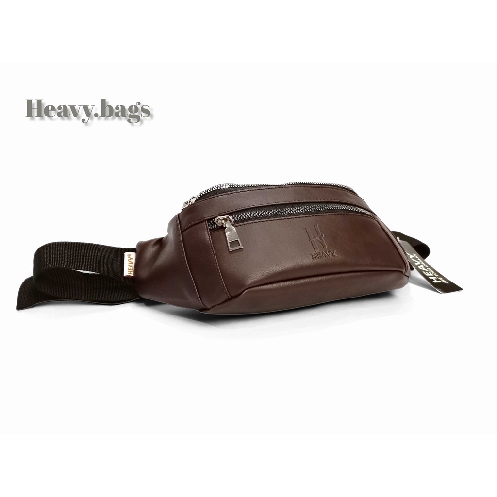 Heavy - Tas Waistbag Kulit Premium Heavy - Tas Pinggang Pria dan Wanita