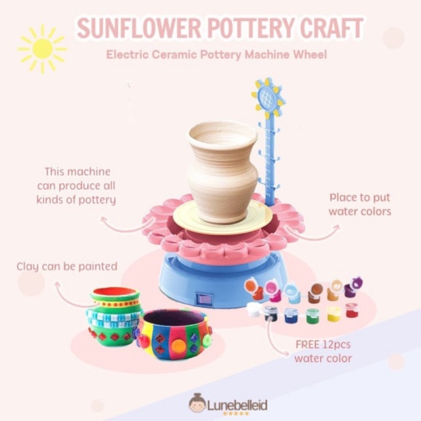 

Sunflower Pottery Machine Clay Wheel DIY for Kids Limited
