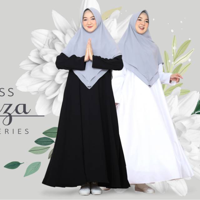 GAMIS HAJI UMROH HITAM PUTIH AZEEZA BY ZIZARA