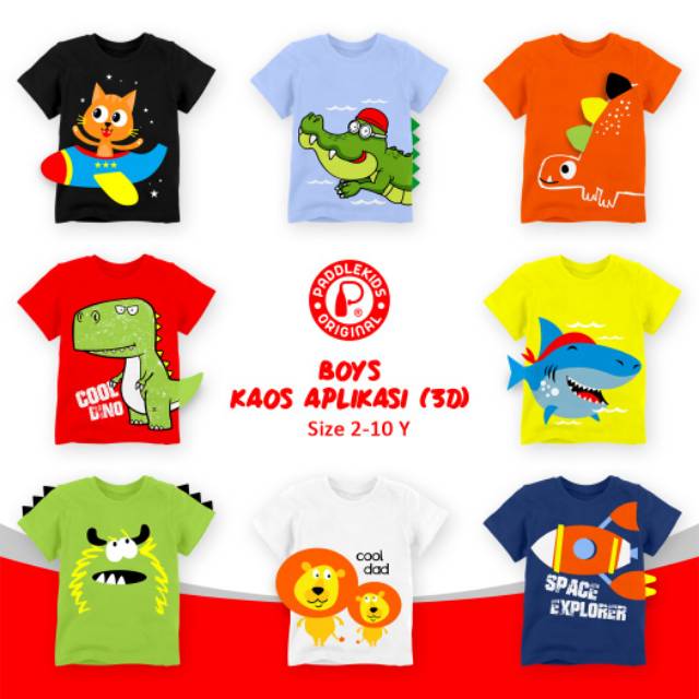  BAJU  ANAK  LAKI  LAKI  KAOS APLIKASI 3D PADLE Shopee  Indonesia