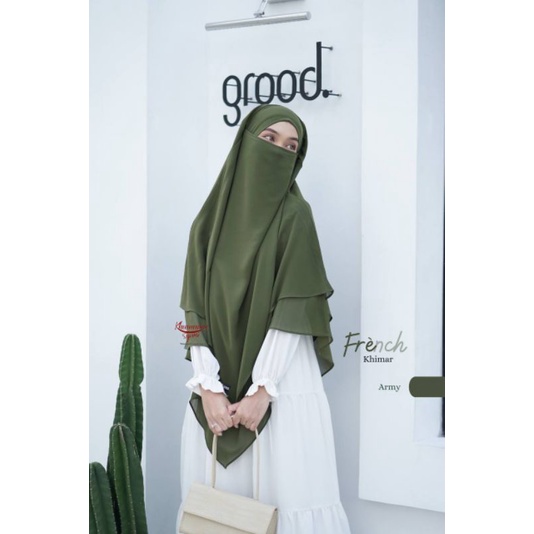 (BISA COD) NEHA FRENCH KHIMAR DAILY JUMBO SYARI BY KHUMAIRA-4