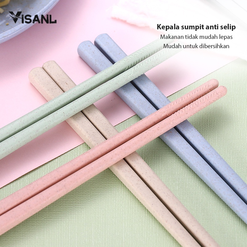 Sumpit melamin sumpit Makanan Anti Slip Anti Bakteri Tahan Panas Peralatan Makan Chopsticks