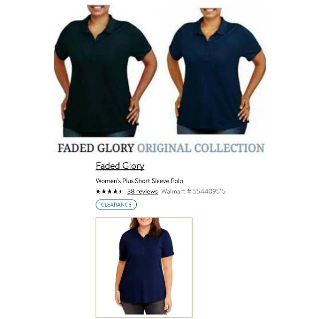 faded glory polo shirts womens