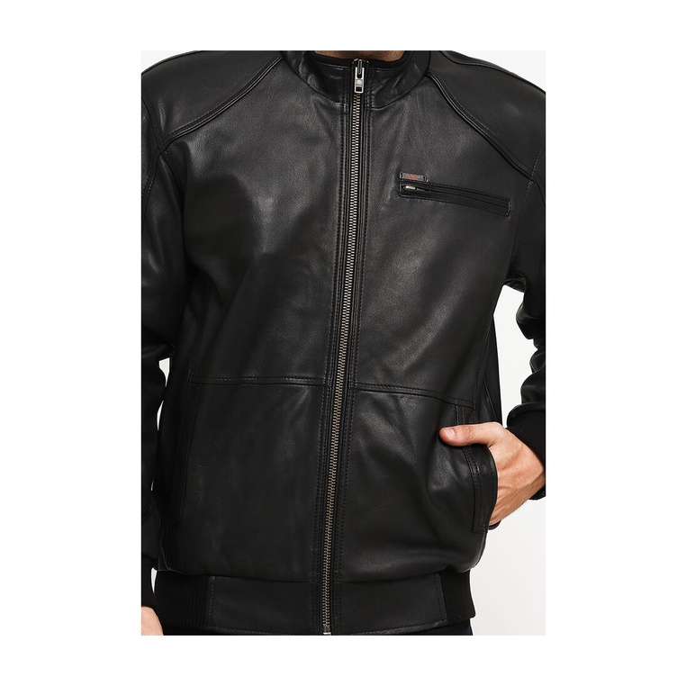 JAKET CASUAL PRIA CARDINAL ORIGINAL KULIT ASLI TERBARU HITAM CA06