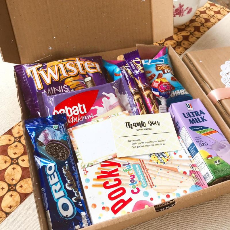 [COD] SNACK BOX PURPLE / SNACK BOX LUCU / SNACK BOX UNIK / HAMPERS KADO / HAMPERS SNACK / KADO MURAH
