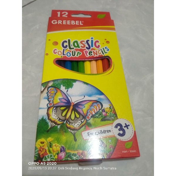 

Pinsil warna/ mewarnai gambar/menggambar/ GREEBLE panjang 12warna.(panjang -+17cm