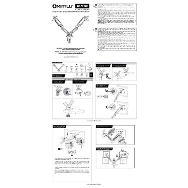 Bracket monitor dual arm HYDRA ZDP1128 10 - 27 inch Gas Spring