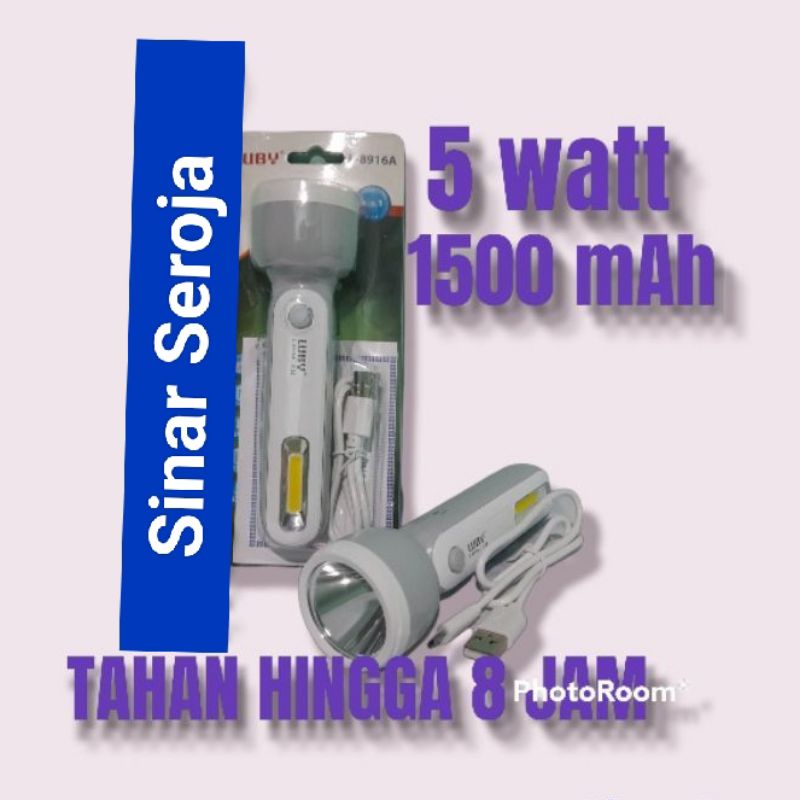 Senter  Cas / Lampu Senter / Senter Bagus / Senter Luby -8916A 3 Watt / Senter Terang Murah