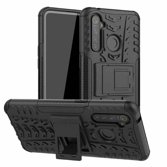 Case Oppo F11 A12 A5s A7 F9 A1k  Realme 5 5i 3 C2 C1 2 Pro Hard Case Rugged Spigen IronMan KickStand