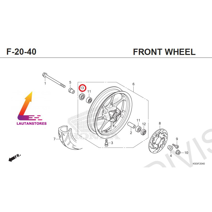 91251-KPH-901 Sil Roda Depan Sil Dust 21x37x7