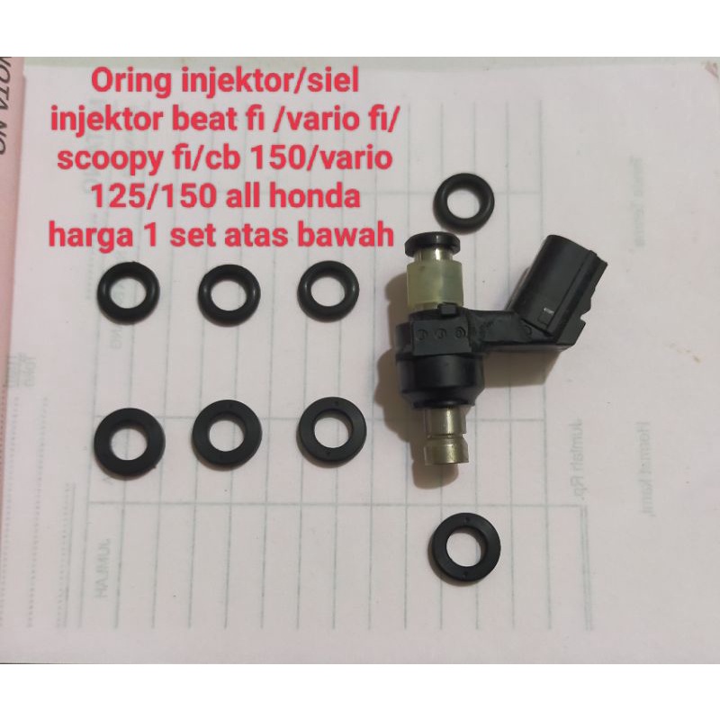 Oring injektor/siel injektor beat fi /vario fi/scoopy fi/cb 150/vario 125/150 all honda harga tuk 1 set atas bawah