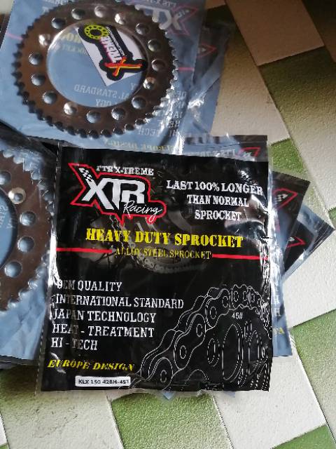 Gir belakang klx 150 dtracker 43 44 45 428 xtreme heavy duty / gir klx dtracker