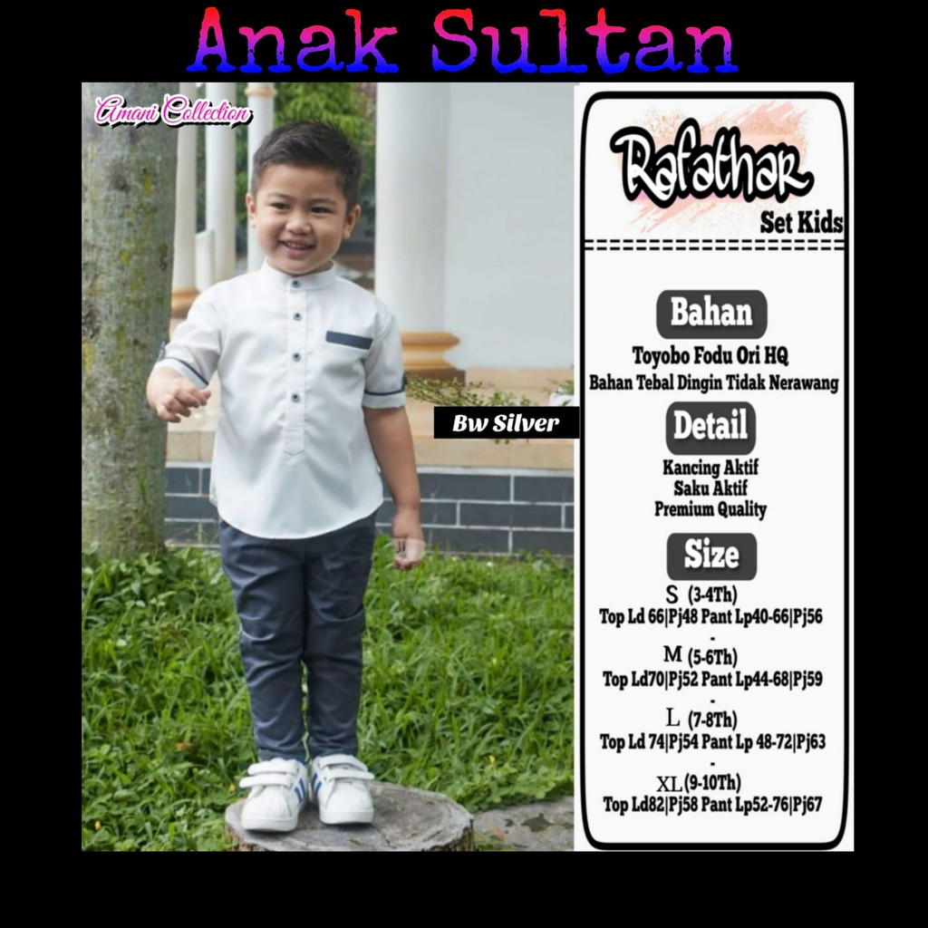 Baju koko anak 3 tahun / Baju muslim anak laki laki 10 tahun / Baju anak laki laki 8 tahun RAFATHAR