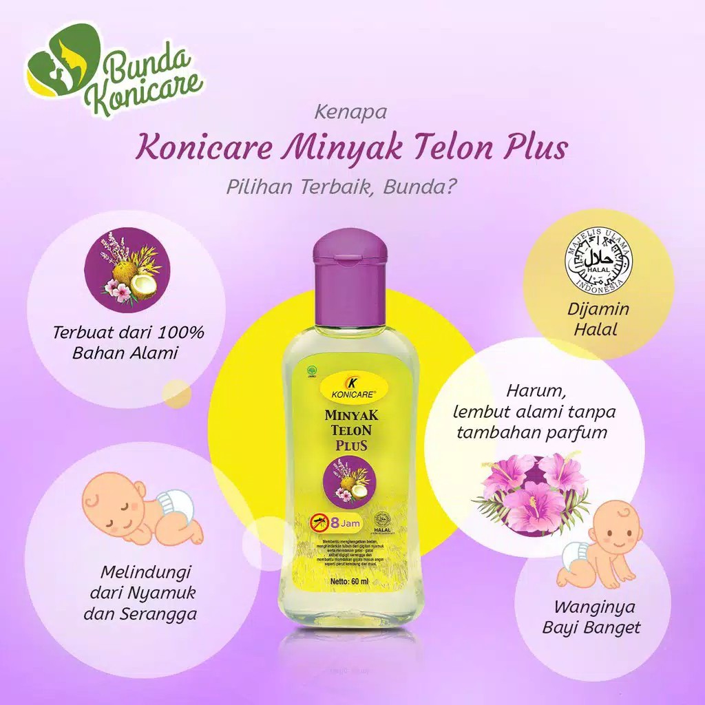 Konicare Minyak Telon | Telon Plus | Kayu Putih | Kayu Putih Plus - 125mL / HANDSANITIZER konicare 60ml