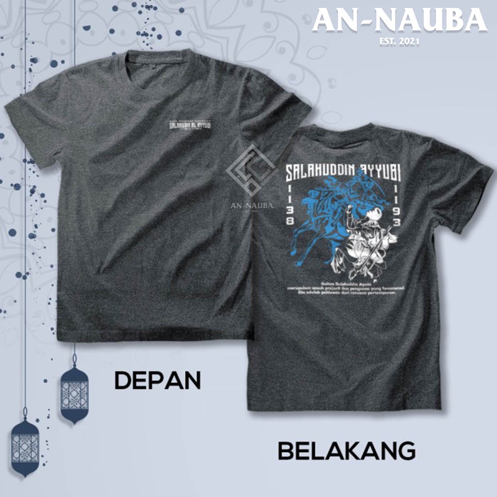 Kaos Dakwah Islami Sahabat Nabi / SALAHUDDIN AL AYUBI TSHIRT / Baju Distro Santri Muslim [AN-8557]-2