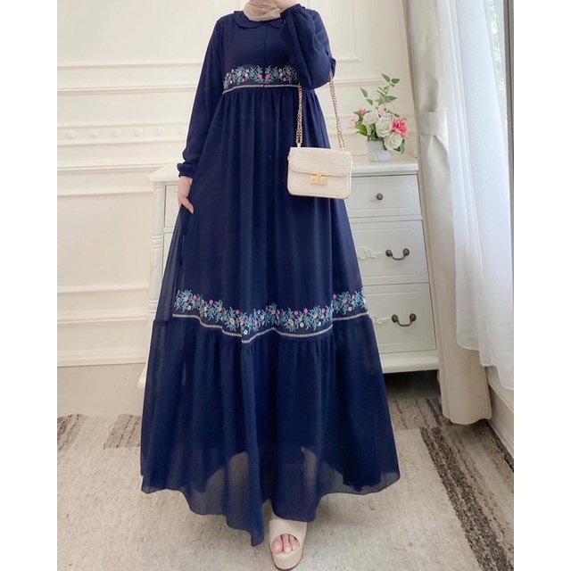 Gamis Terbaru2022 Baju Lebaran / Amora DRESS / Gamis Aplikasi Bordir / Gamis Bordir Melayu Terlaris / Gamis Melayu Jumbo Bodir Mewah / Gamissyari