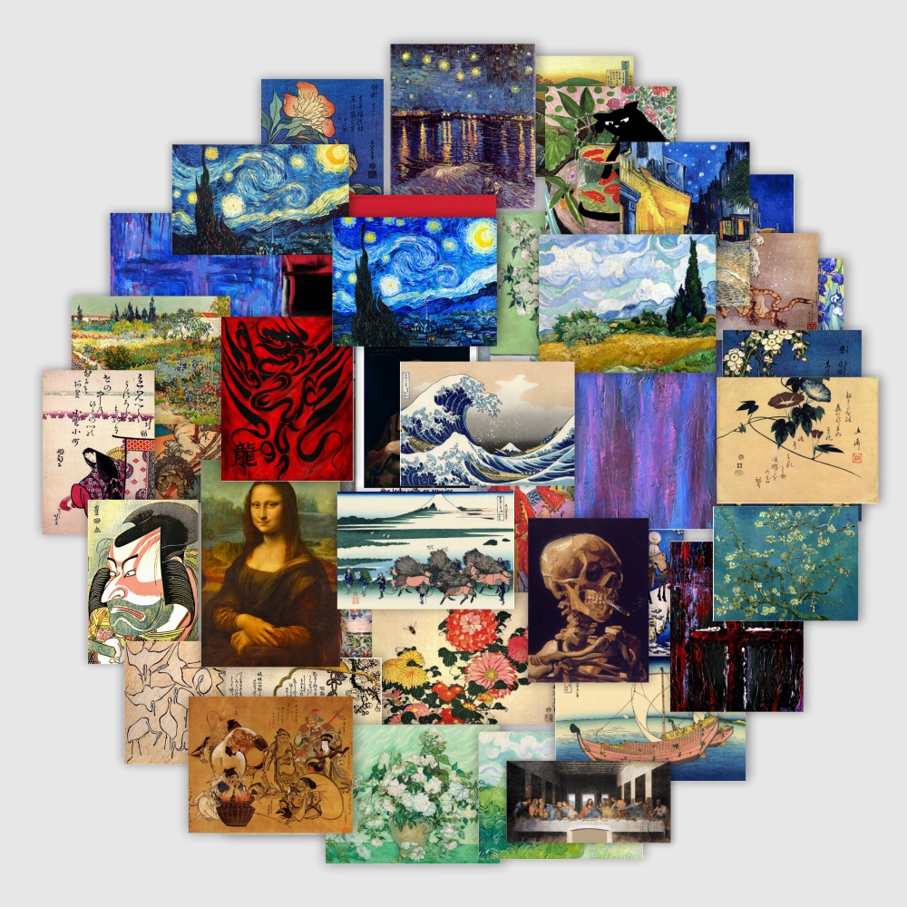 

Sticker Tempel "Sticker Tempel Vintage Artwork 40pcs