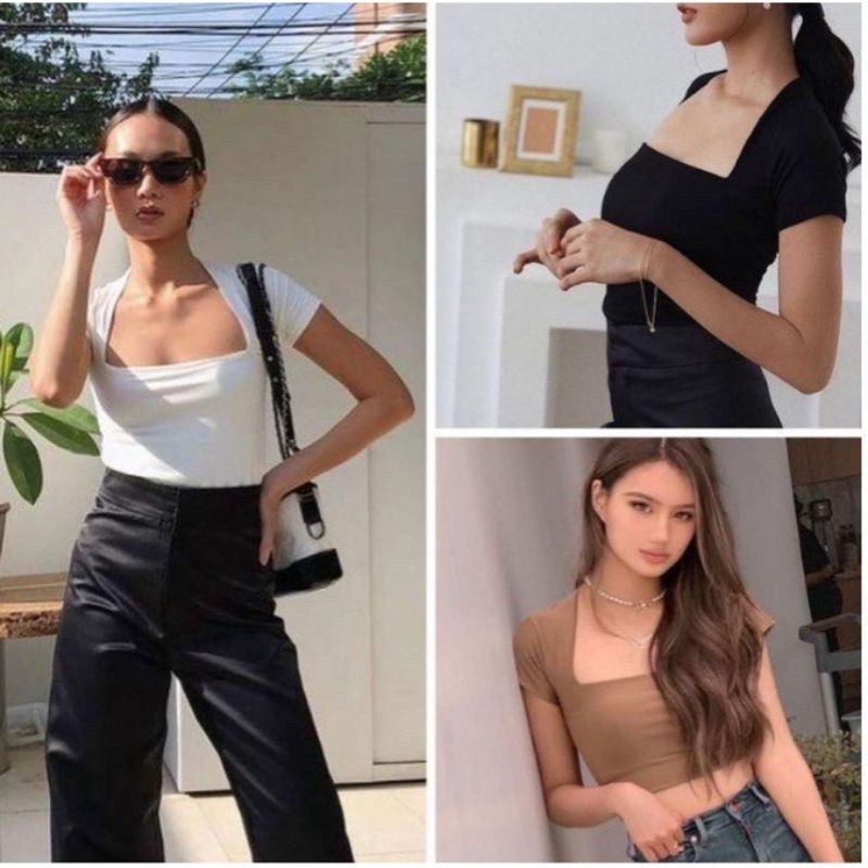 Soltice Uneck Crop Top Wanita (LD 90, P 37)