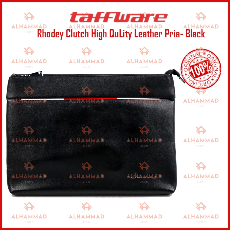 [BEST SELLER] Rhodey Clutch High QuLity Leather Pria- Black