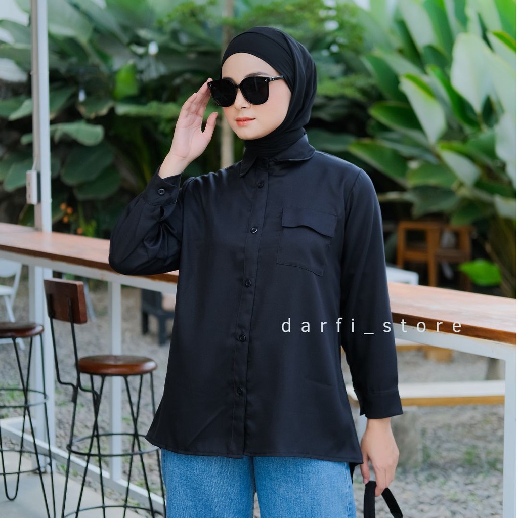 Fazila Kemeja - Size S M L XL XXL 3XL 5L - Atasan Jumbo - Atasan Korea Jumbo - Korean Style - Blouse Jumbo