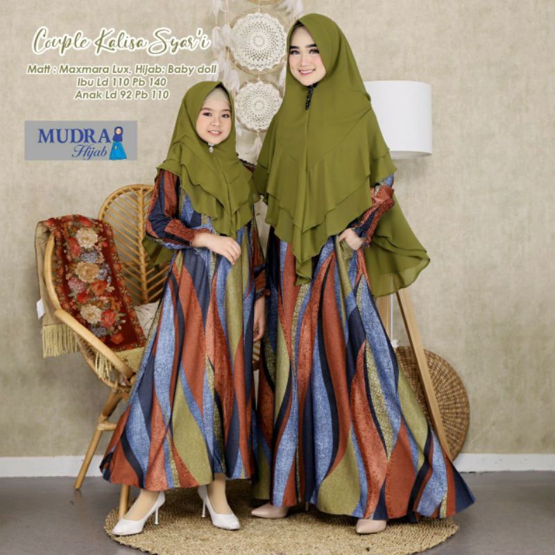 Couple Ibu Dan Anak - Couple Kalisa Syar'i Ori Mudra Hijab