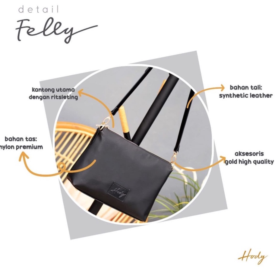 Hody Felly Sling Bag Quality Premium - Tas Selempang Wanita Waterproof - Simple Bag Waterproof