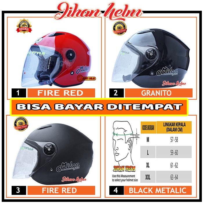 HELM / HELM BMC / HELM BMC MILAN POLOS TERMURAH
