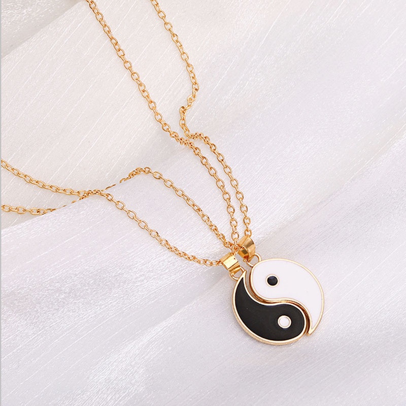 【COD】Kalung Liontin Yin Yang Bahan Alloy Gaya Korea Untuk Pasangan