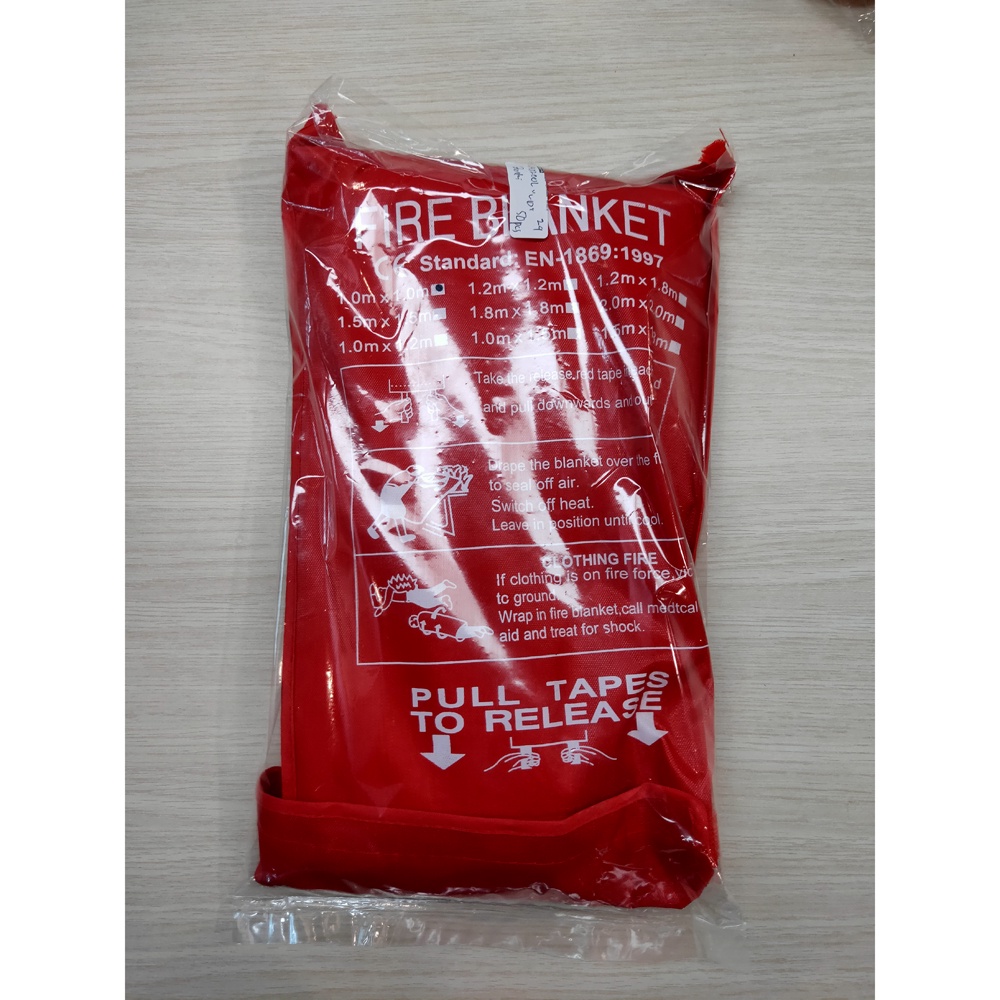 Fire Blanket Cover Emergency - Selimut Pemadam Api 1x1 meter Fiberglass