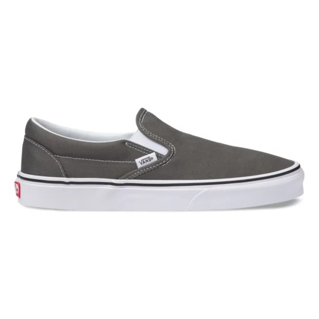 Sepatu Slip On Pria Wanita Casual Dark Grey