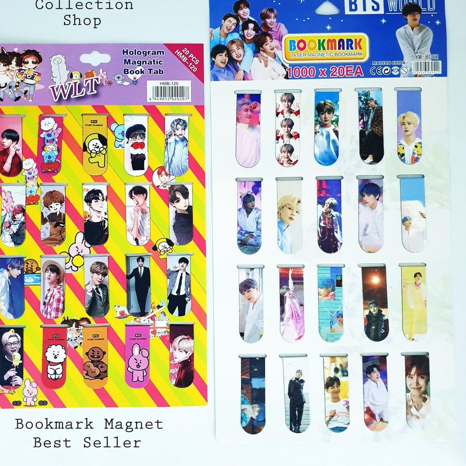 

[KODE PRODUK STDAB5937] 1 SET 20PCS PEMBATAS BUKU MAGNET BTS BT21 KPOP / BOOKMARK MAGNET BT21 / PEMBATAS BUKU MOTIF BT21 BTS