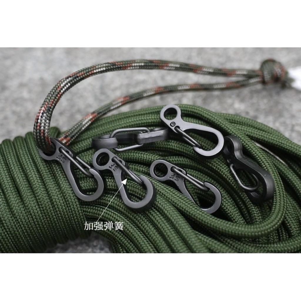 Best Seller ! Mini Spring Keychain Hanging Buckle Quickly Key Ring Carabiner / Alat Bantu Tali