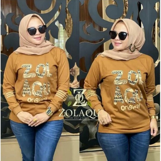 ZOLAQU kaos original (K) terbaru 2023 baju atasan zolaqu jolaqu zolaku wanita ori terbaru