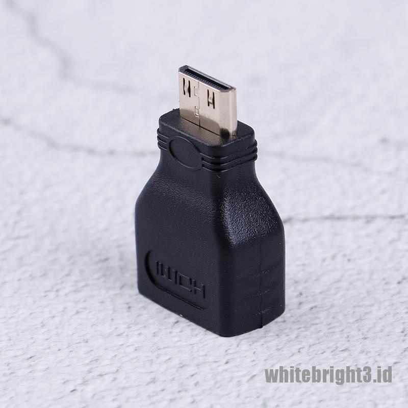 &lt; White3 &gt; Adapter converter hdmi 1.4 female jack Ke mini hdmi male