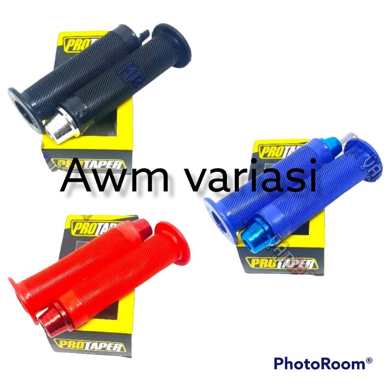 Paket handgrip + jalu stang cnc Handgrip grip Protaper Bulu Polos Warna Universal Bisa buat semua Motor