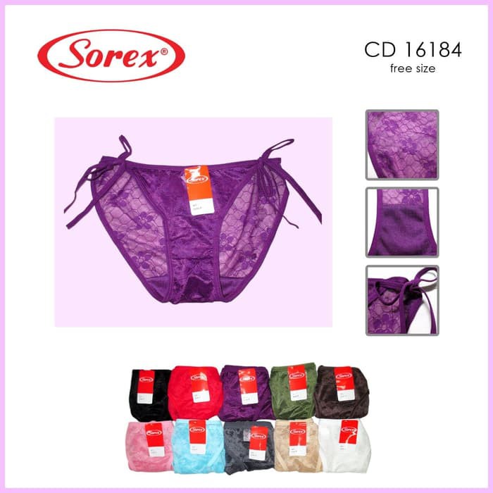 Celana Dalam Wanita Tali Samping Tali ikat CD Sorex 16184 Murah