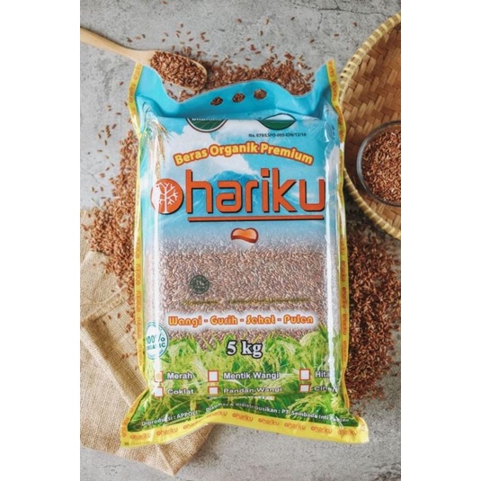

Beras Merah Organik HARIKU 5kg Premium Bersertifikat *Pekanbaru*