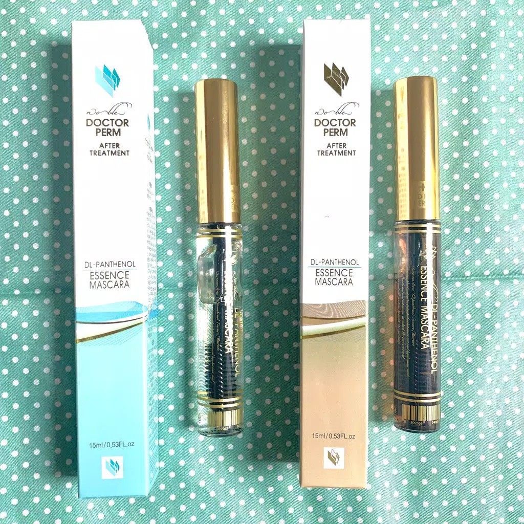 Dr Perm DOCTOR PERM Essence Mascara / PELENTIK BULU MATA DR PERM BIRU &amp; GOLD / COATING MASCARA BULUMATA