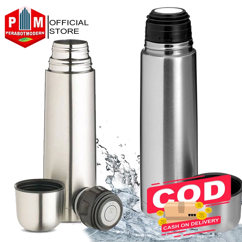 Termos Air Panas Dingin Indoglass Vacum 1000ml / Termos Vacuum Flask 1000ML / botol shaker termos barista kopi 1L 1 liter es awet panas