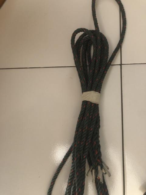 Tali Tambang 8mm Hijau Bintik Merah / Meter ( Harga Per Meter )