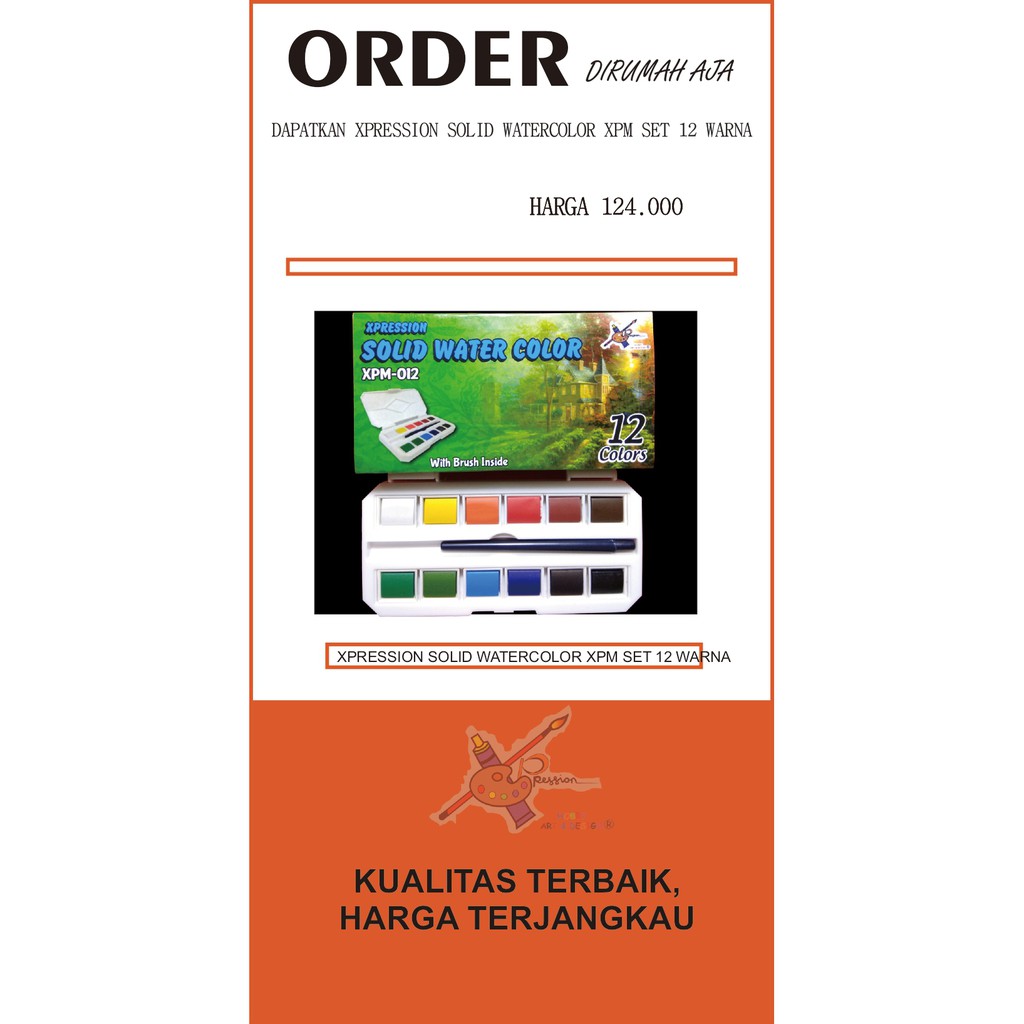 

XPRESSION SOLID WATERCOLOR XPM SET 12 WARNA
