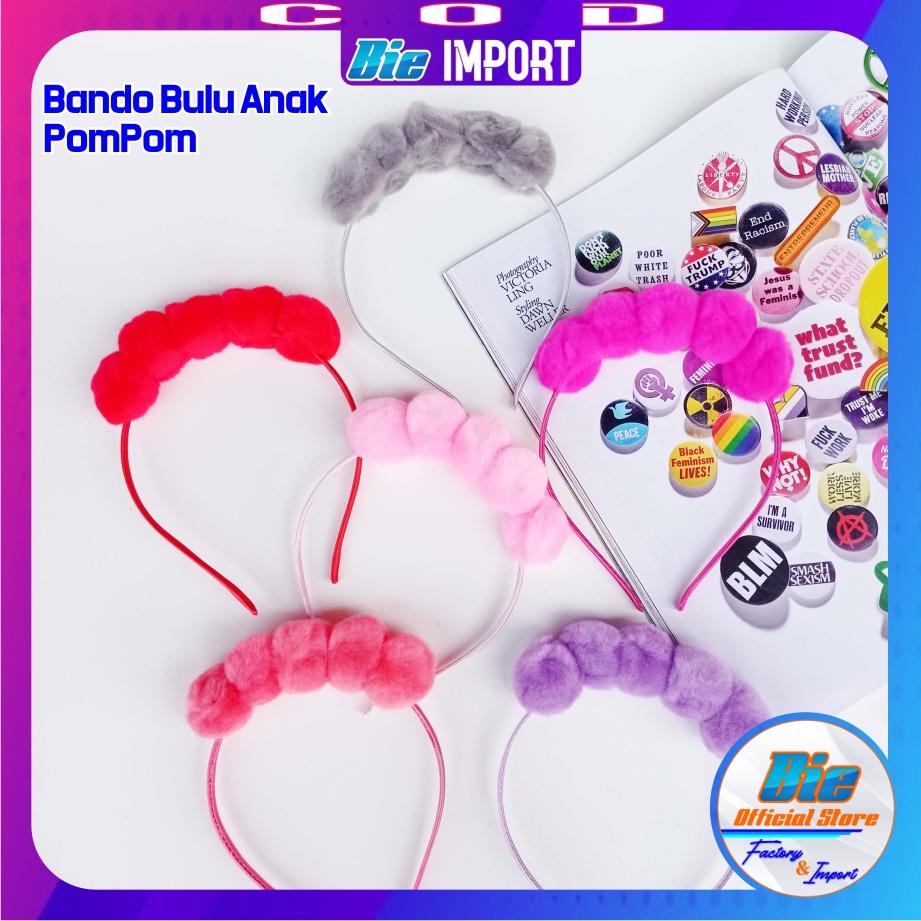 Bando Anak Pompom Korea Style Impor Best Seller